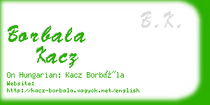 borbala kacz business card